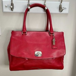 Coach Pinnacle Red “Lizard” Leather Purse